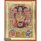 18k All Saints Orthodox Icon on Wood with Gold Leaf background