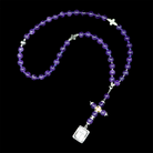 Amethyst 925 Sterling Silver Plated 50 beads Christian Prayer Rope