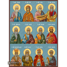 Ancestors of Jesus Christian Orthodox Icon with Blue Background
