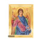 Archangel Gabriel Greek Icon on Wood with Gilding Effect