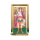 Archangel Michael Christian Icon with Gilding Effect background