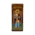 Archangel Michael Christian Orthodox Gold Print Icon on Carved Wood