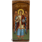 Archangel Michael Christian Orthodox Gold Print Icon on Carved Wood