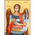 22k Archangel Michael - Gold Leaf Background Christian Orthodox Icon