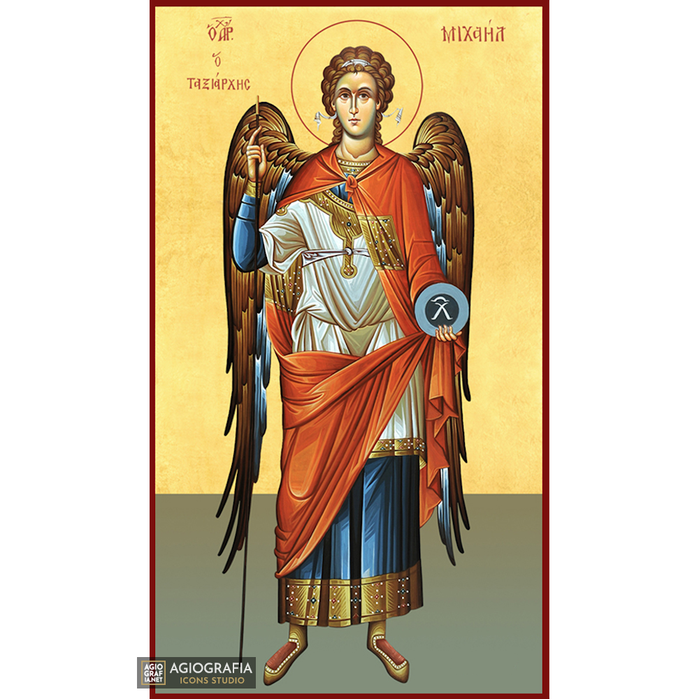 22k Archangel Michael - Gold Leaf Christian Orthodox Icon