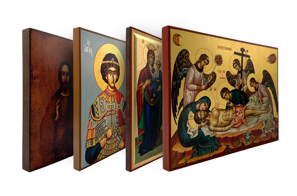 Online Greek Orthodox Icons with Gold Leaf