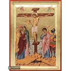 Set of 12 Feastal Christian Icons on Wood with Gold Leaf Background