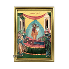 22k Dormition of Virgin Mary Framed Orthodox Icon with Gold Leaf
