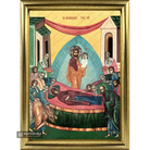 22k Dormition of Virgin Mary Framed Orthodox Icon with Gold Leaf