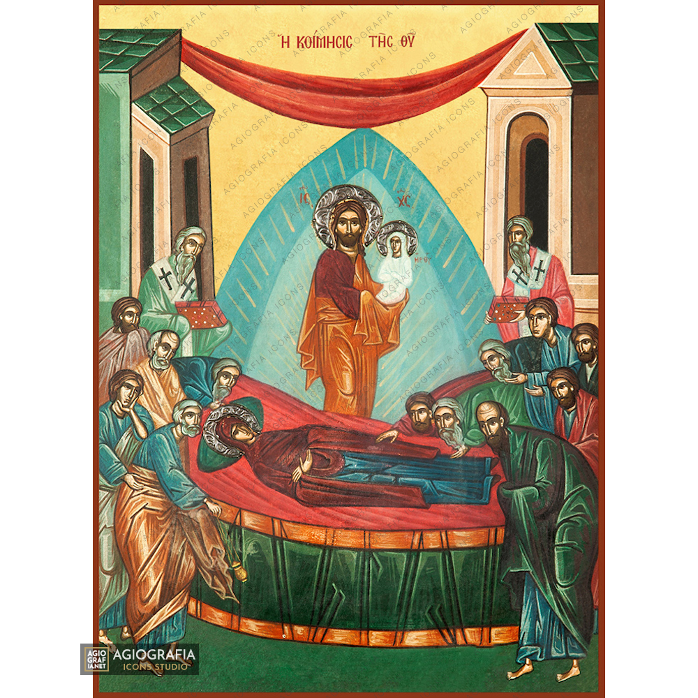 22k Virgin Mary Dormition - Exclusive Gold Leaf Orthodox Icon