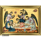 22k Epitaph of Jesus Christ Framed Orthodox Icon with Gold Leaf