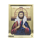 Jesus Christ Good Shepherd Christian Orthodox Icon with Gilding Effect