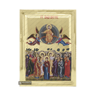Ascension of the Lord Greek Orthodox Icon on Wood with Gilding Effect