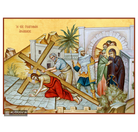 22k Jesus Christ Ascent to Golgotha - Gold Leaf Orthodox Icon22k Jesus Christ Ascent to Golgotha - Gold Leaf Orthodox Icon
