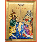 Set of 12 Feastal Christian Icons on Wood with Gold Leaf Background