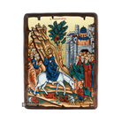 Palm Sunday Greek Orthodox Icon on Wood with Gold Leaf