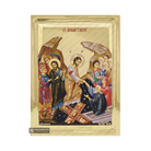 Resurrection of the Lord Christian Icon on Wood with Gilding Effect