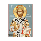 Jesus Christ Great Archbishop Christian Orthodox Icon Blue Background