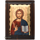 Jesus Christ the One who blesses Christian Orthodox Icon Gold Leaf