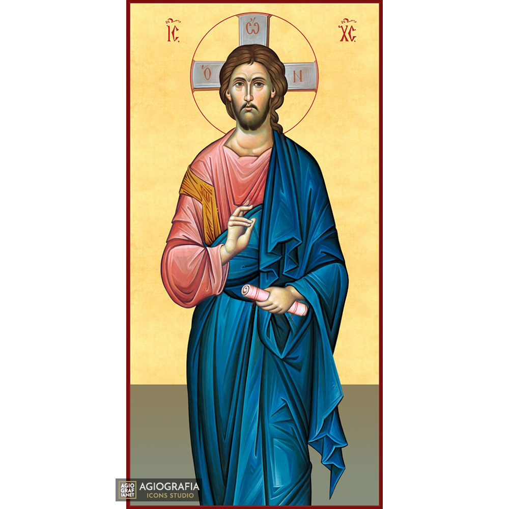22k Jesus Christ - Gold Leaf Christian Orthodox Icon