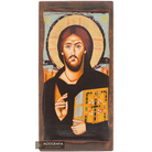 Jesus Christ of Sinai Christian Icon with Aged Gold Leaves