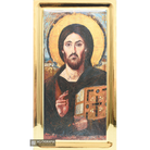 Jesus Christ of Sinai Orthodox Icon with Gilding Effect Gold Leaf