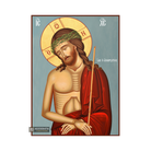 Jesus Christ Bridegroom Christian Icon with Blue Background