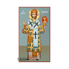Jesus Christ Great Archbishop Orthodox Icon Blue Background