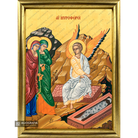 22k The Myrrh-Bearing Women Framed Christian Icon with Gold Leaf