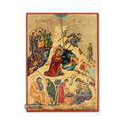 Nativity of The Lord Gold Print Orthodox Icon with Aged Gold Foil