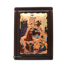 Nativity of the Lord Eastern Christian Icon on Wood with Gold Leaf