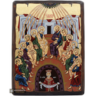 Pentecost Christian Byzantine Orthodox Icon on Wood with Gold Leaf