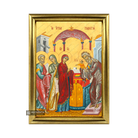 22k Presentation of The Lord Framed Christian Icon with Gold Leaf