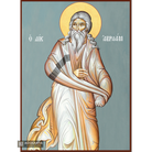 Prophet Abraham Christian Byzantine Icon with Blue Background