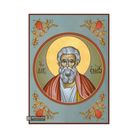 Prophet Enoch Greek Orthodox Wood Icon with Blue Background