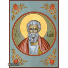 Prophet Enoch Greek Orthodox Wood Icon with Blue Background