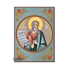 Prophet Isaiah Greek Orthodox Icon on Wood with Blue Background