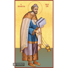 22k Prophet Moses Christian Orthodox Wood Icon with Gold Leaf