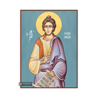 Prophet Solomon Greek Orthodox Wood Icon with Blue Background