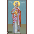 St Rebecca Christian Orthodox Wood Icon with Blue Background