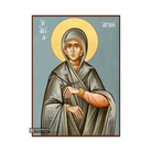 St Agni Christian Greek Orthodox Icon with Blue Background