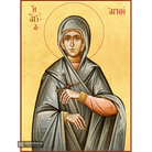 22k St Agni - Gold Leaf Background Christian Orthodox Icon