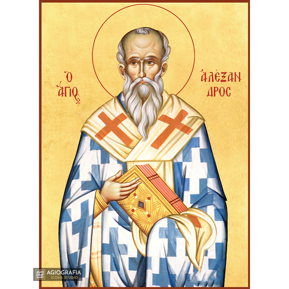 22k St Alexander - Gold Leaf Background Christian Orthodox Icon
