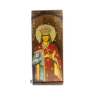 St Alexandra Christian Orthodox Gold Print Icon on Carved Wood
