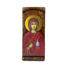 St Anastasia Byzantine Greek Gold Print Icon on Carved Wood