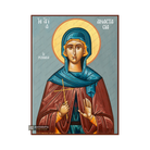 Saint Anastasia from Rome Orthodox Icon with Blue Background