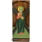 St Apostle Andrew Byzantine Greek Gold Print Icon on Carved Wood