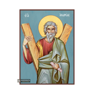 Saint Apostle Andrew Orthodox Icon with Blue Background