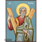 Saint Apostle Andrew Orthodox Icon with Blue Background