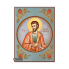 St Apostle Bartholomew Greek Wood Icon with Blue Background